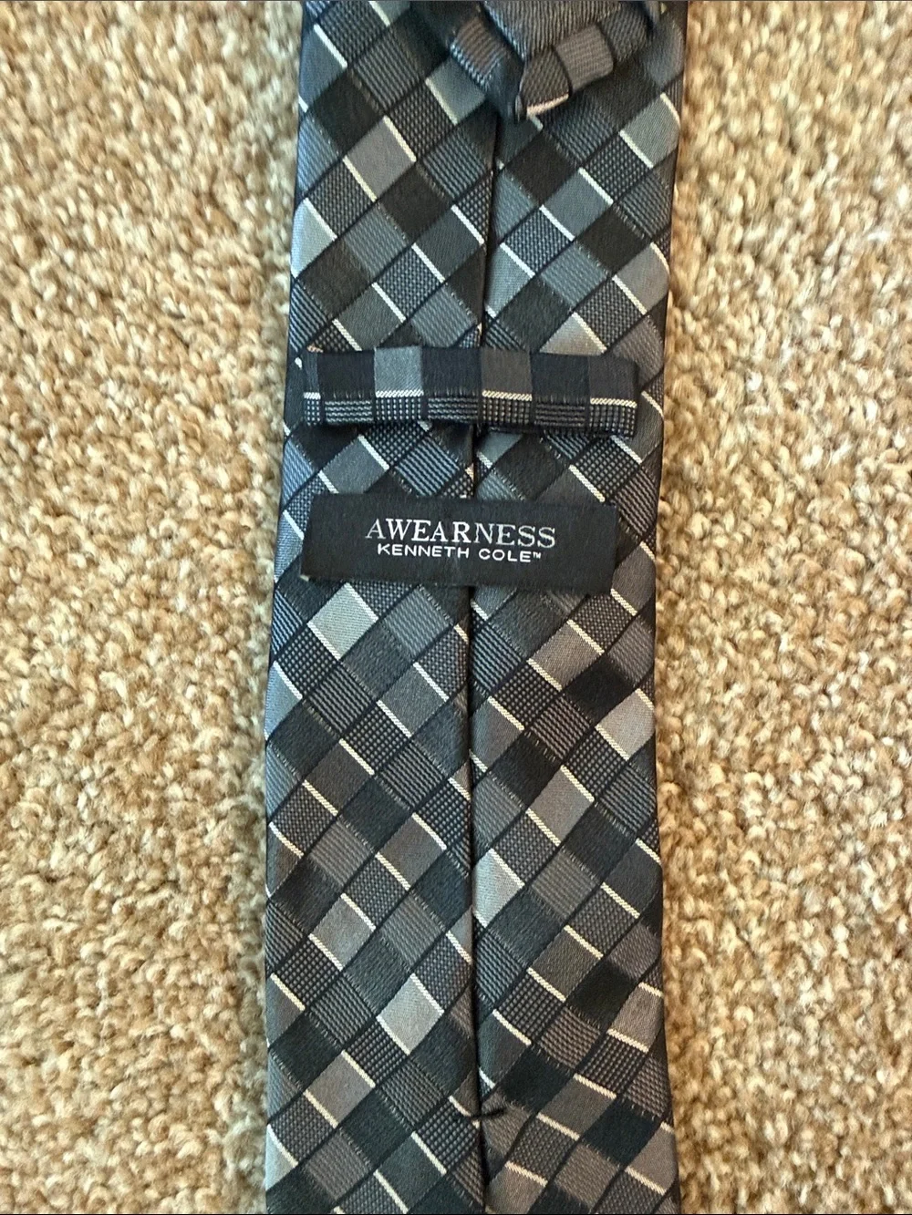 Kenneth Cole Woven Check Tie